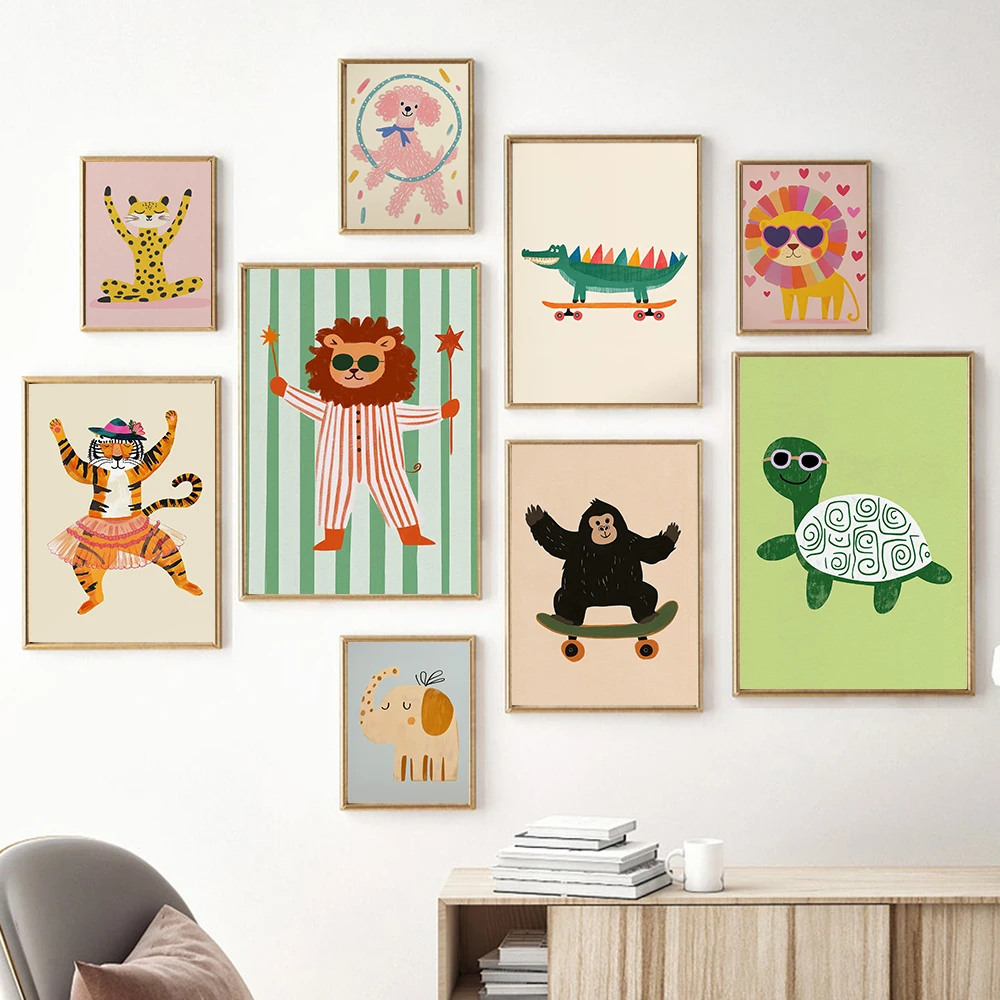 Baby Nursery Frames - (Pôsteres de lona minimalistas sem moldura)
