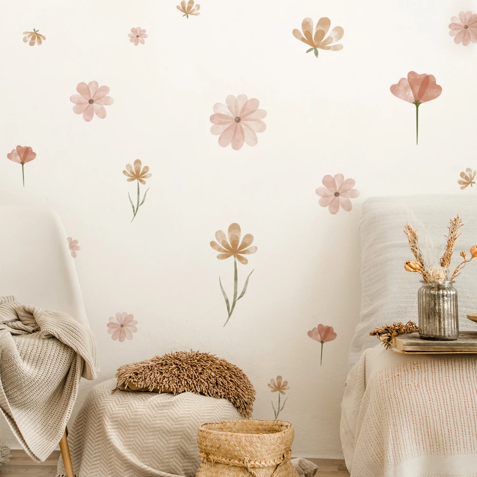 Baby Nursery Stickers - Boho flores adesivos de parede criança