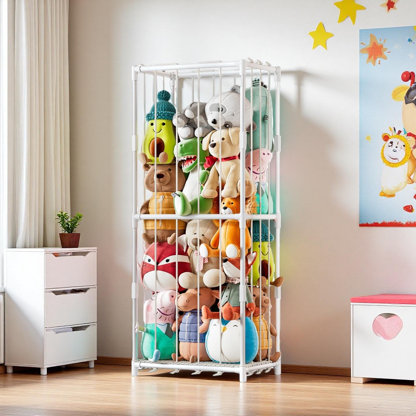 Baby Nursery Room - Organizador Vertical de Brinquedos de Pelúcia