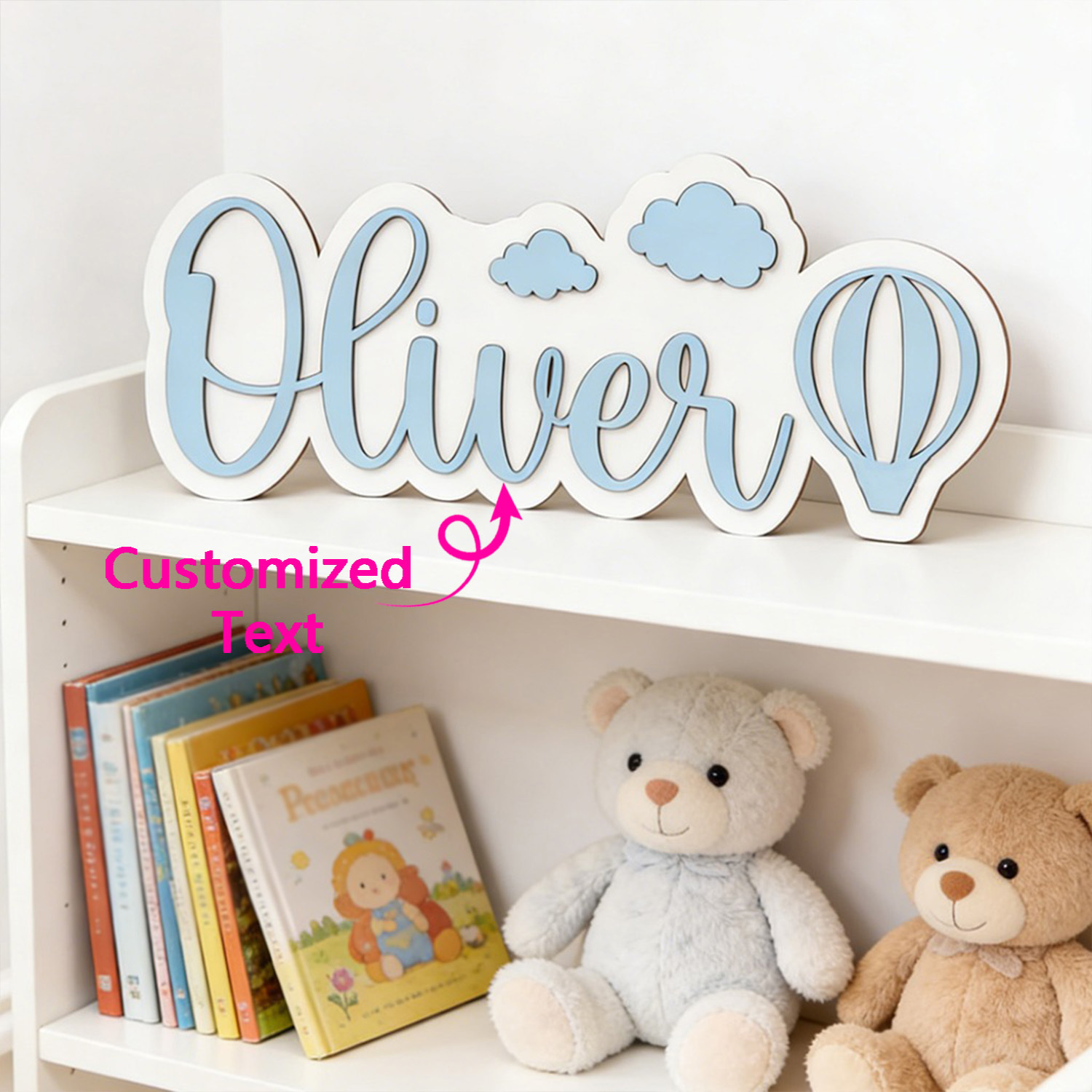 Baby Nursery Room - Placa de Quarto Personalizada com Nome