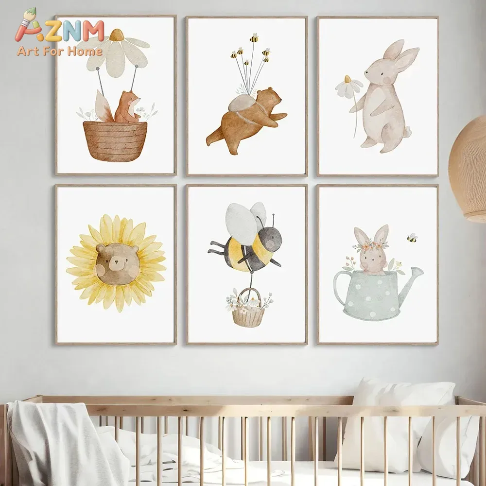 AZNM Pôster de arte em tela co - Baby Nursery Frames avaliação e preço
