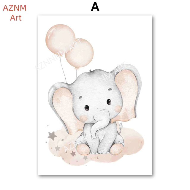 Pôsteres de elefante, balão, a - Baby Nursery Room avaliação e preço
