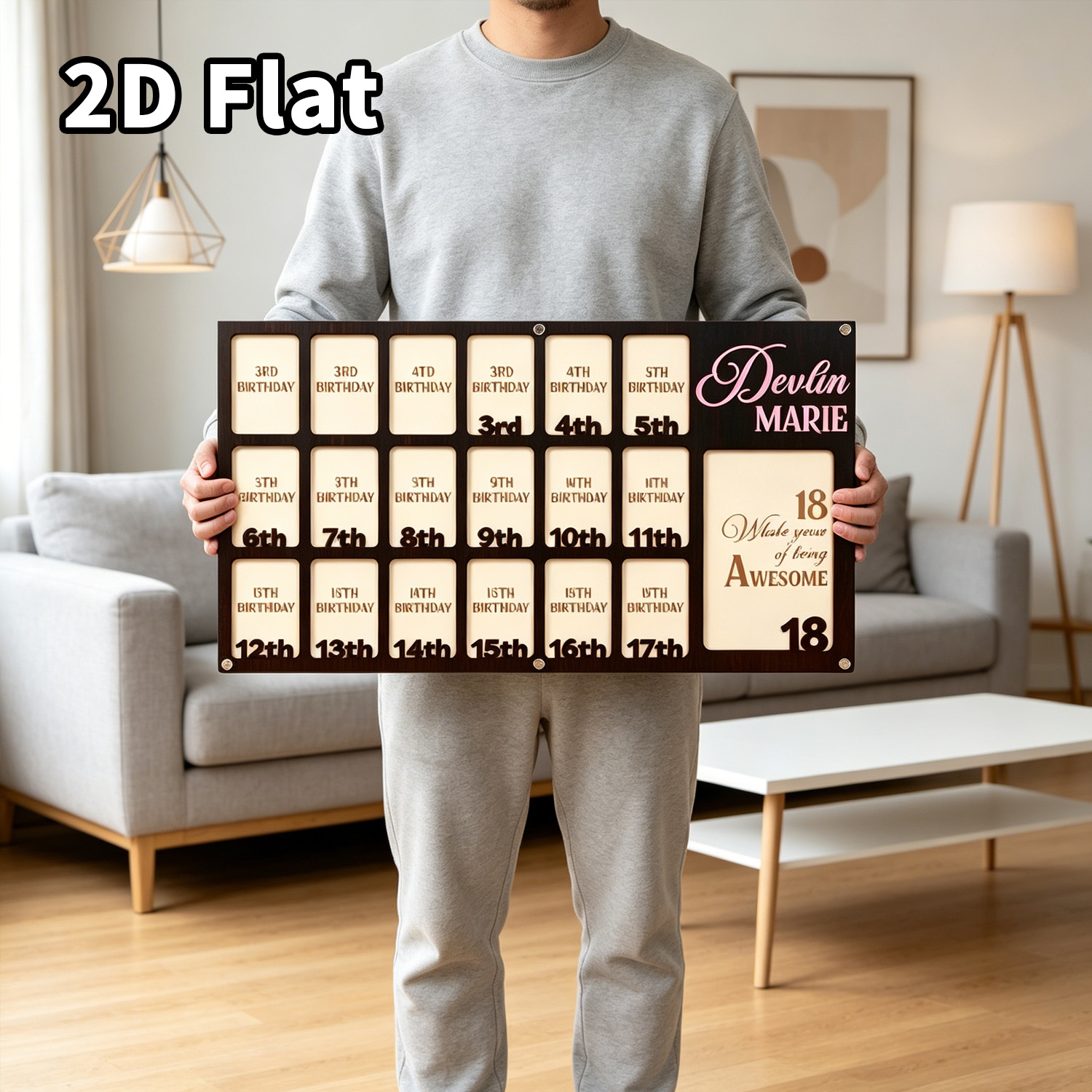 1 Peça Placa de Madeira Person - Baby Nursery Frames avaliação e preço