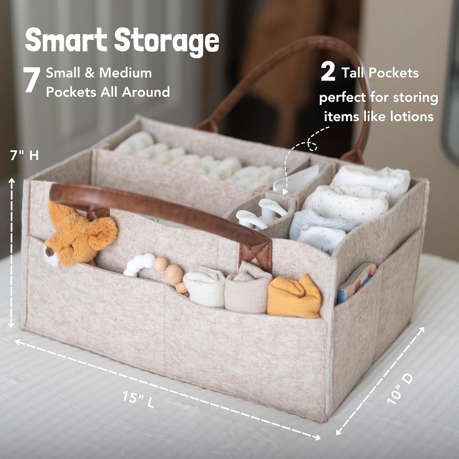 Cesto Organizador de Feltro pa - Baby Nursery Organiser avaliação e preço