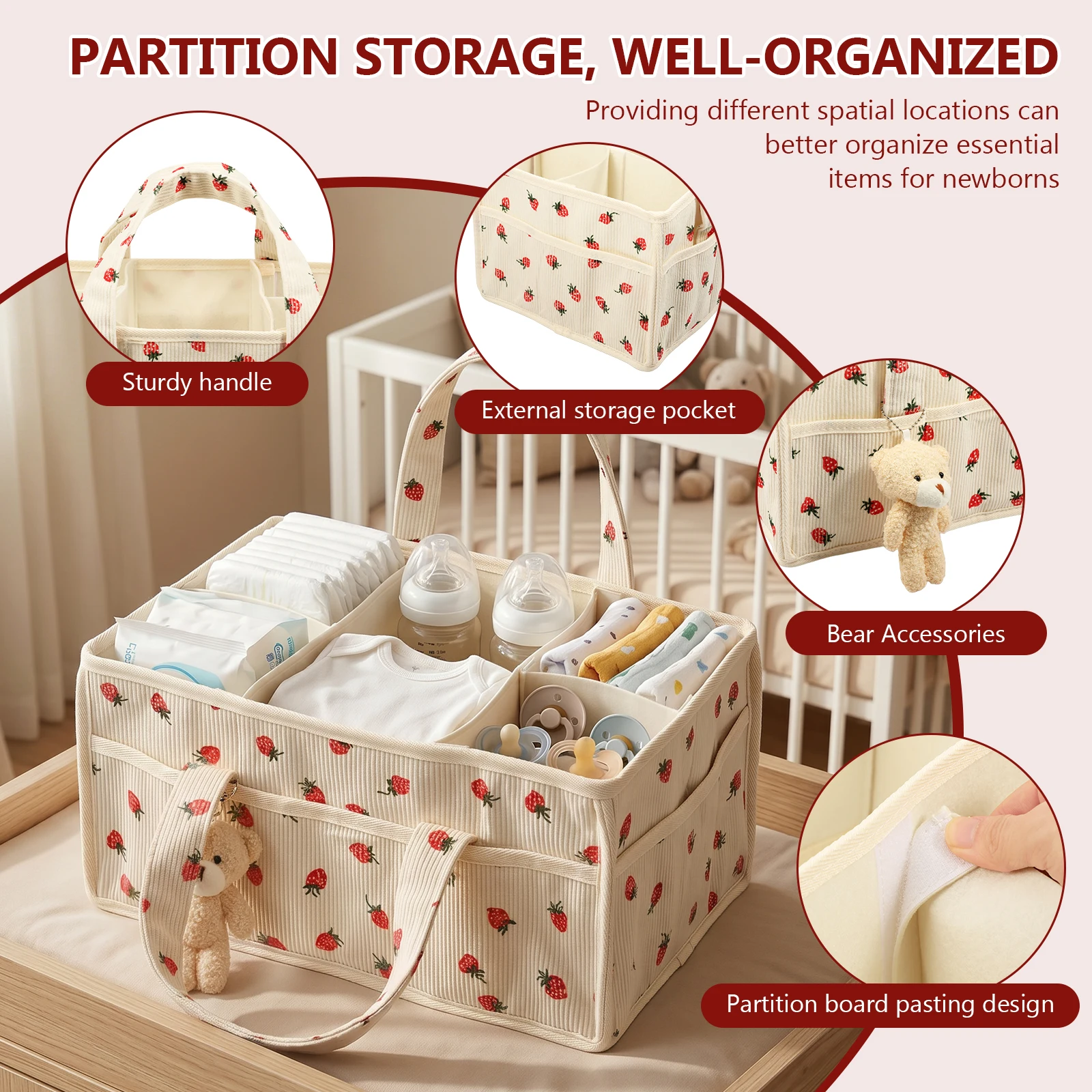 Cesto Organizador Portátil de  - Baby Nursery Organiser avaliação e preço