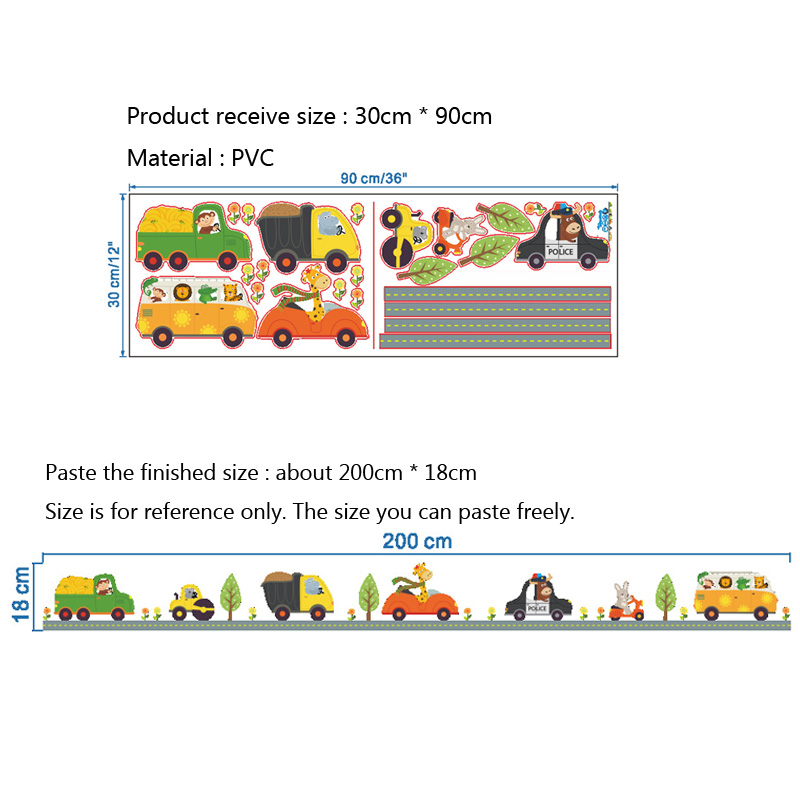 Animais dos desenhos animados  - Baby Nursery Stickers avaliação e preço