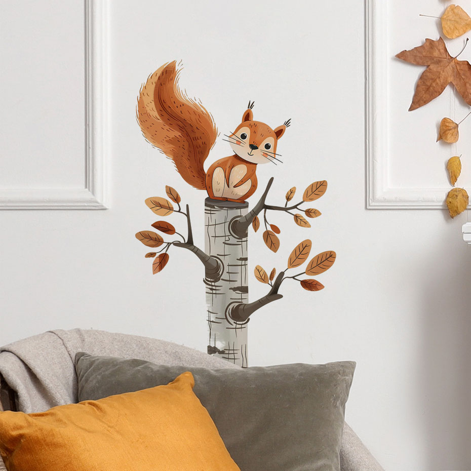 Esquilo dos desenhos animados  - Baby Nursery Stickers avaliação e preço