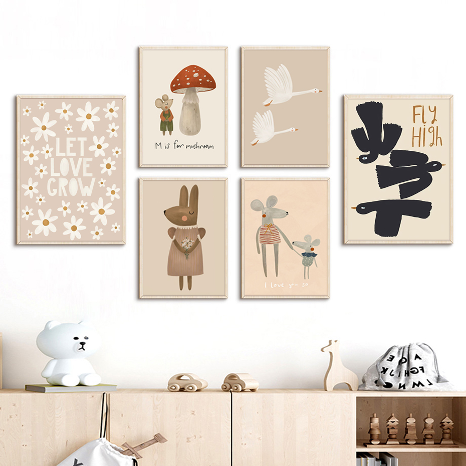 Boho dos desenhos animados coe - Baby Nursery Frames avaliação e preço